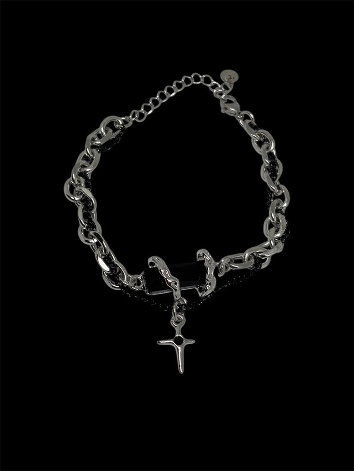 Dragon Cross Necklace + Onyx Bracelet Combo Pack