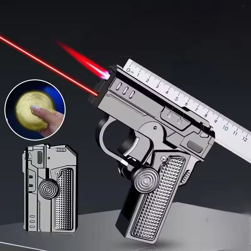 Spinning Gun Lighter With Laser