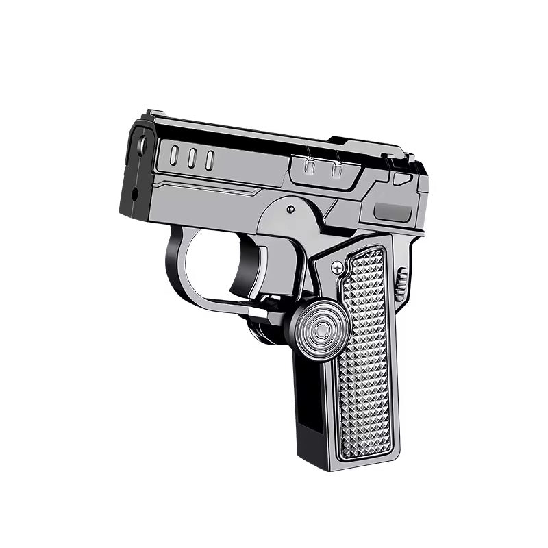 Spinning Gun Lighter With Laser