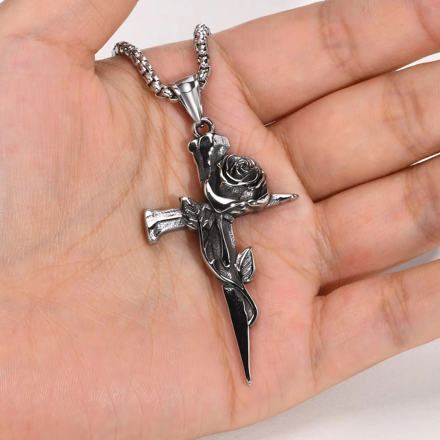 Rose Gothic Cross