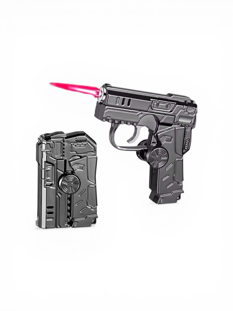 Spinning Gun Lighter With Laser